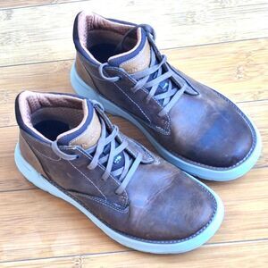 Skechers Streetwear Doveno Molens Chukka LaceUp Boot Lightweight Brown Leather 7